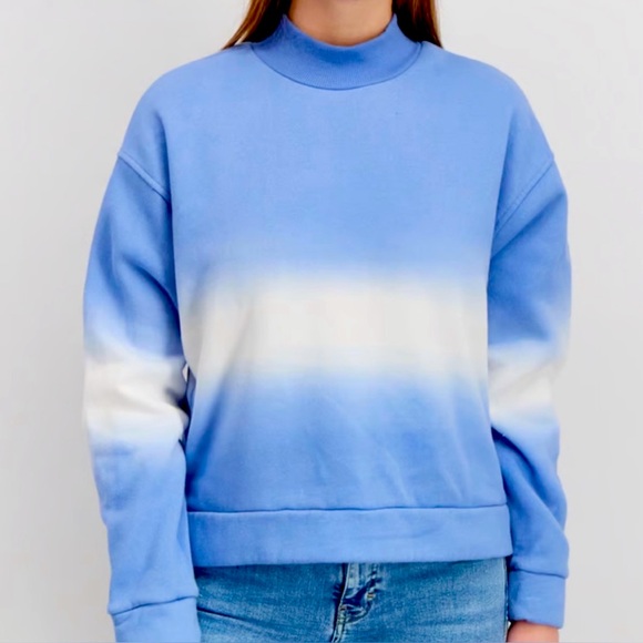 NWT Revolve Oat New York Blue Jay Stripe Pullover Crewneck...